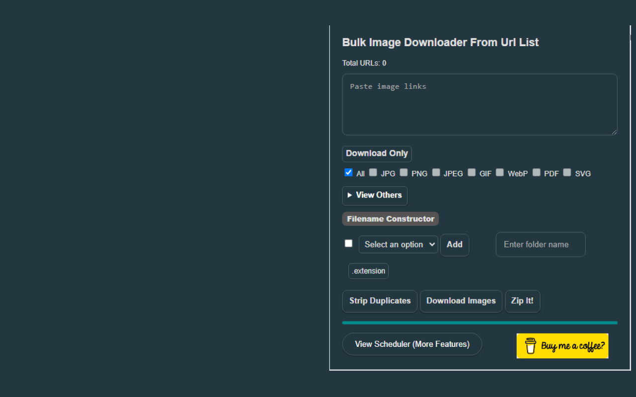 Bulk Image Downloader From Url List chrome谷歌浏览器插件_扩展第3张截图