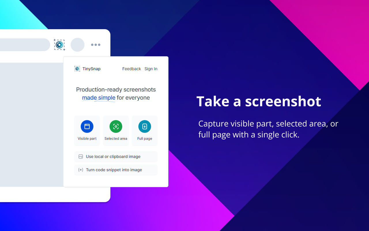 TinySnap：人人会用的屏幕截图软件 chrome谷歌浏览器插件_扩展第1张截图
