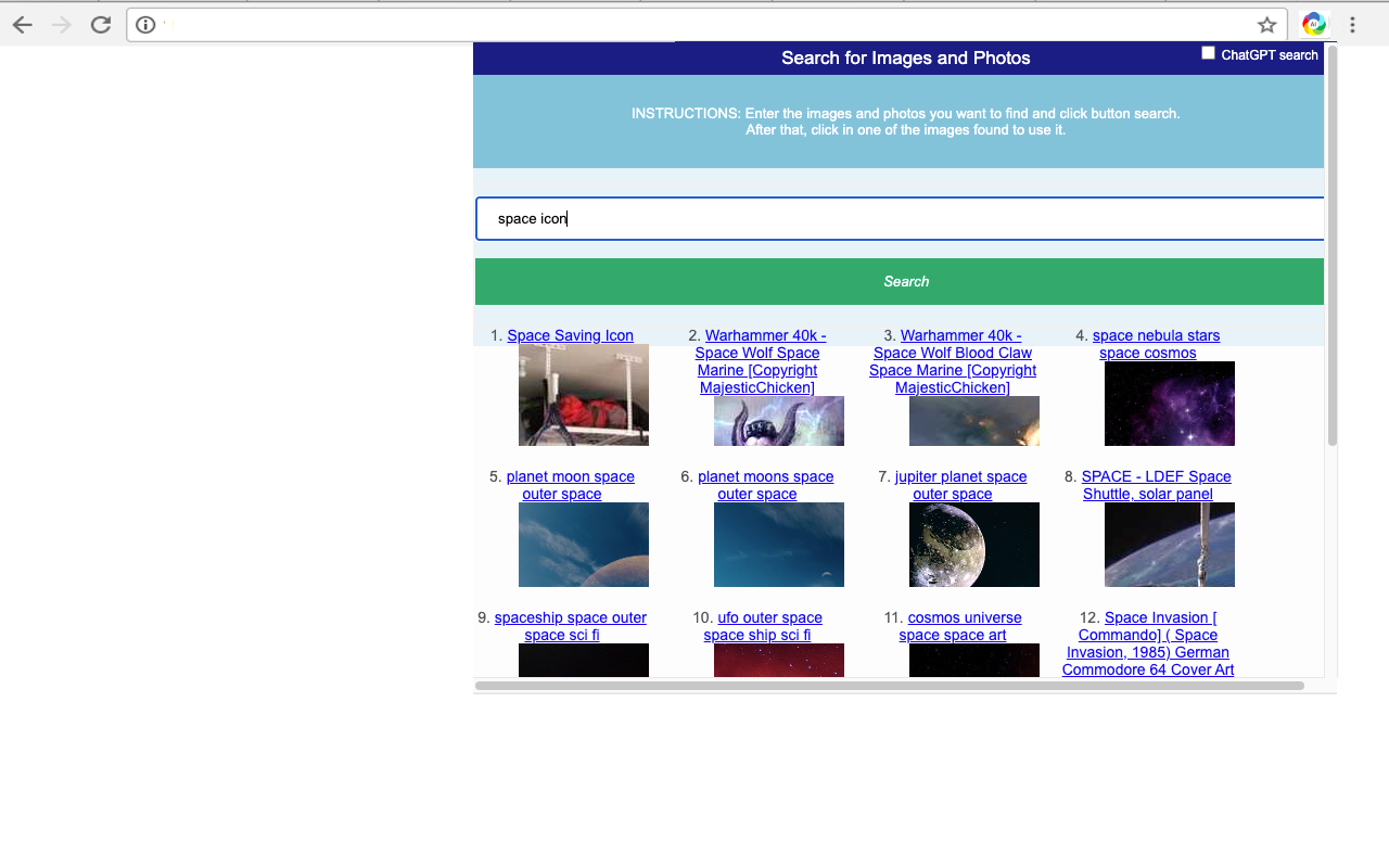 ChatGPT 的图像、图标和照片 chrome谷歌浏览器插件_扩展第2张截图