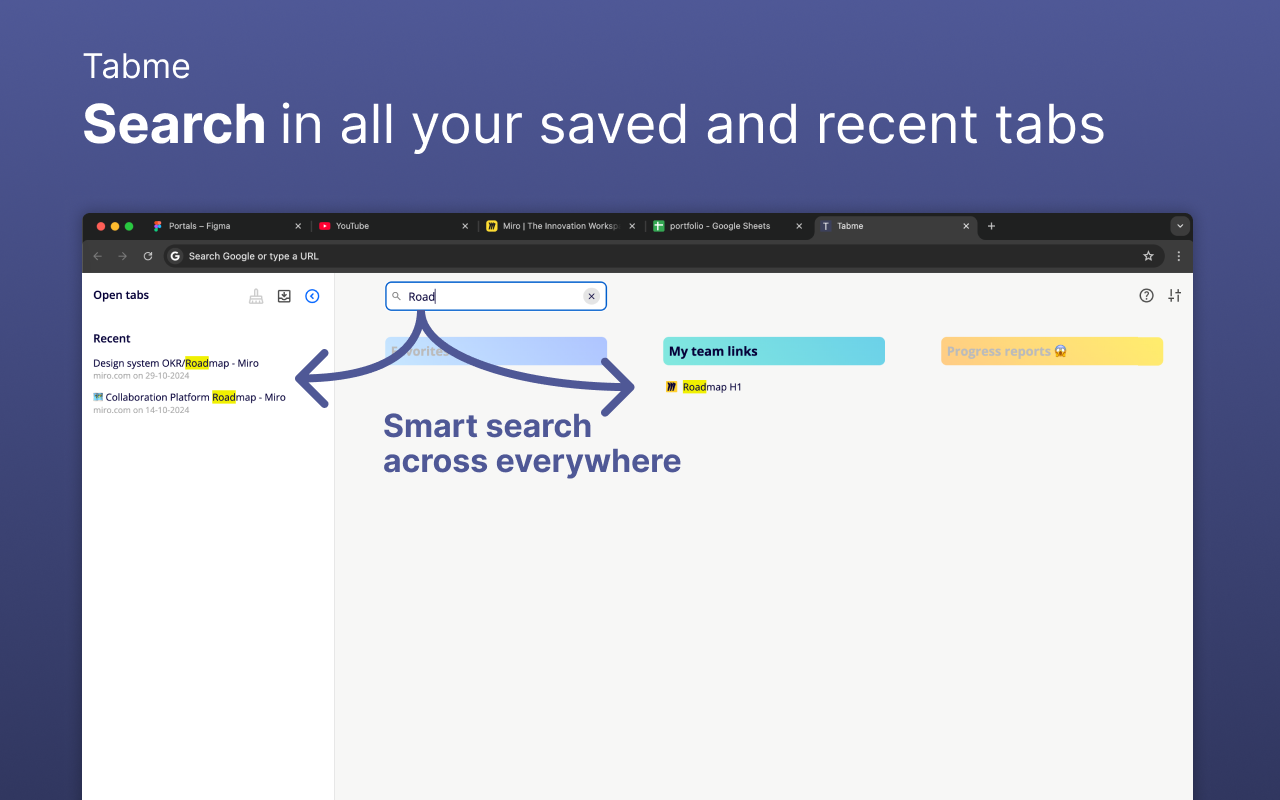 Tabme — Organize Tabs and Bookmarks chrome谷歌浏览器插件_扩展第1张截图