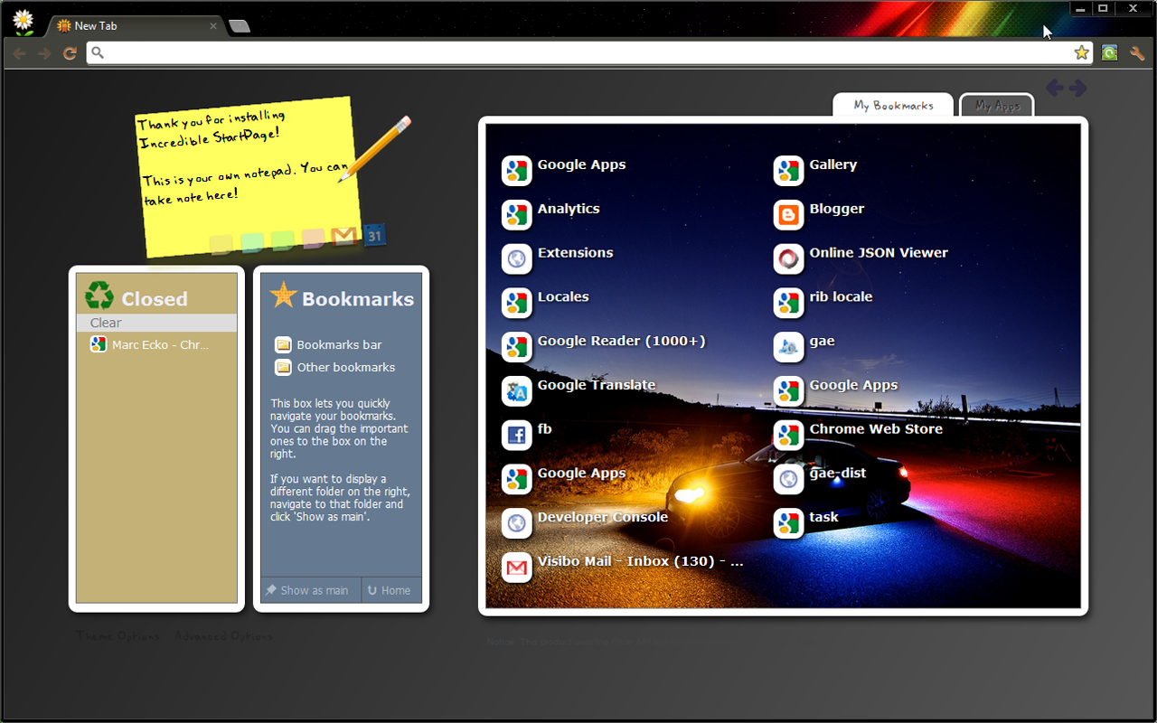 Incredible StartPage - Productive Start Page chrome谷歌浏览器插件_扩展第4张截图