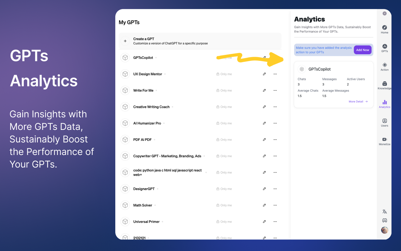 GPTs Copilot - 全能一体化助手，用于创建您自己的GPT模型 chrome谷歌浏览器插件_扩展第2张截图