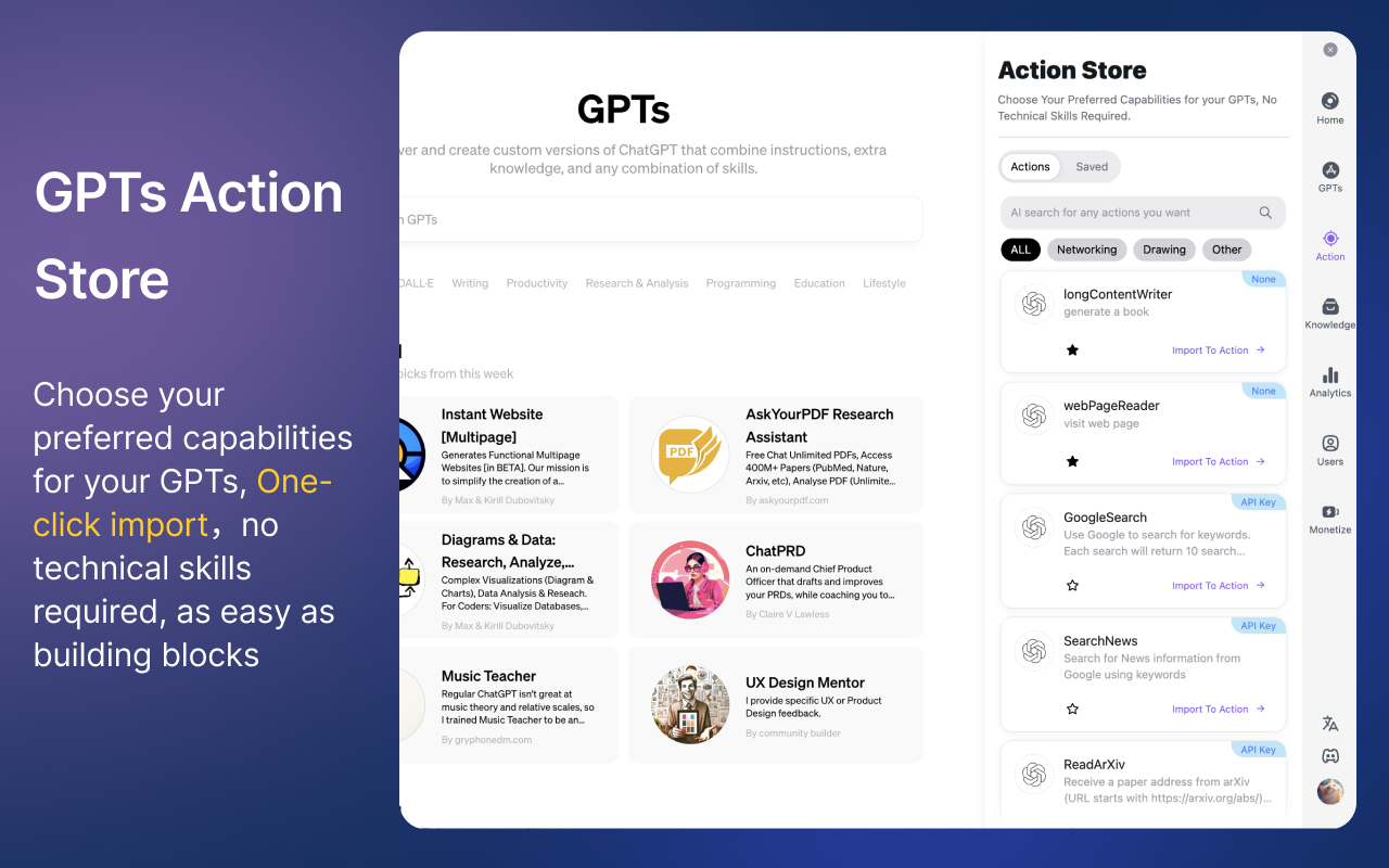 GPTs Copilot - 全能一体化助手，用于创建您自己的GPT模型 chrome谷歌浏览器插件_扩展第5张截图