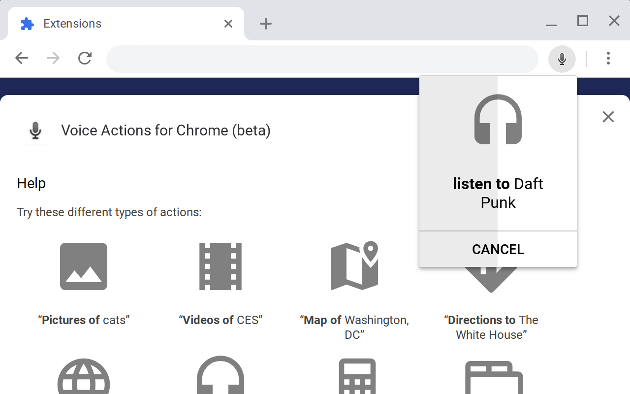 Voice Actions for Chrome chrome谷歌浏览器插件_扩展第1张截图