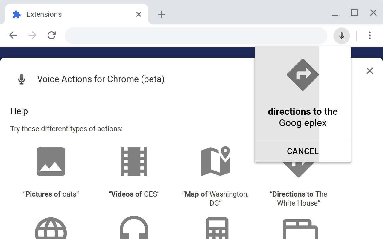 Voice Actions for Chrome chrome谷歌浏览器插件_扩展第3张截图