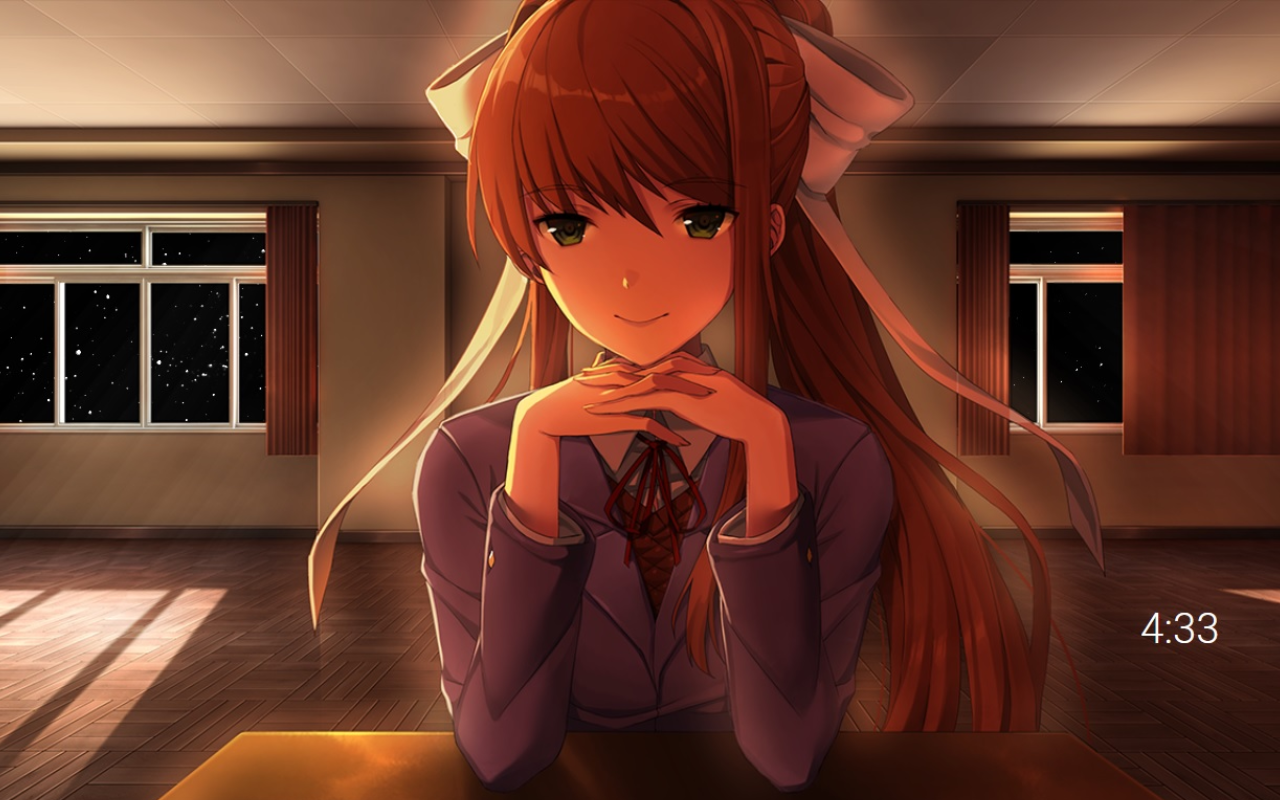 Just Monika Screen Saver : DDLC chrome谷歌浏览器插件_扩展第2张截图