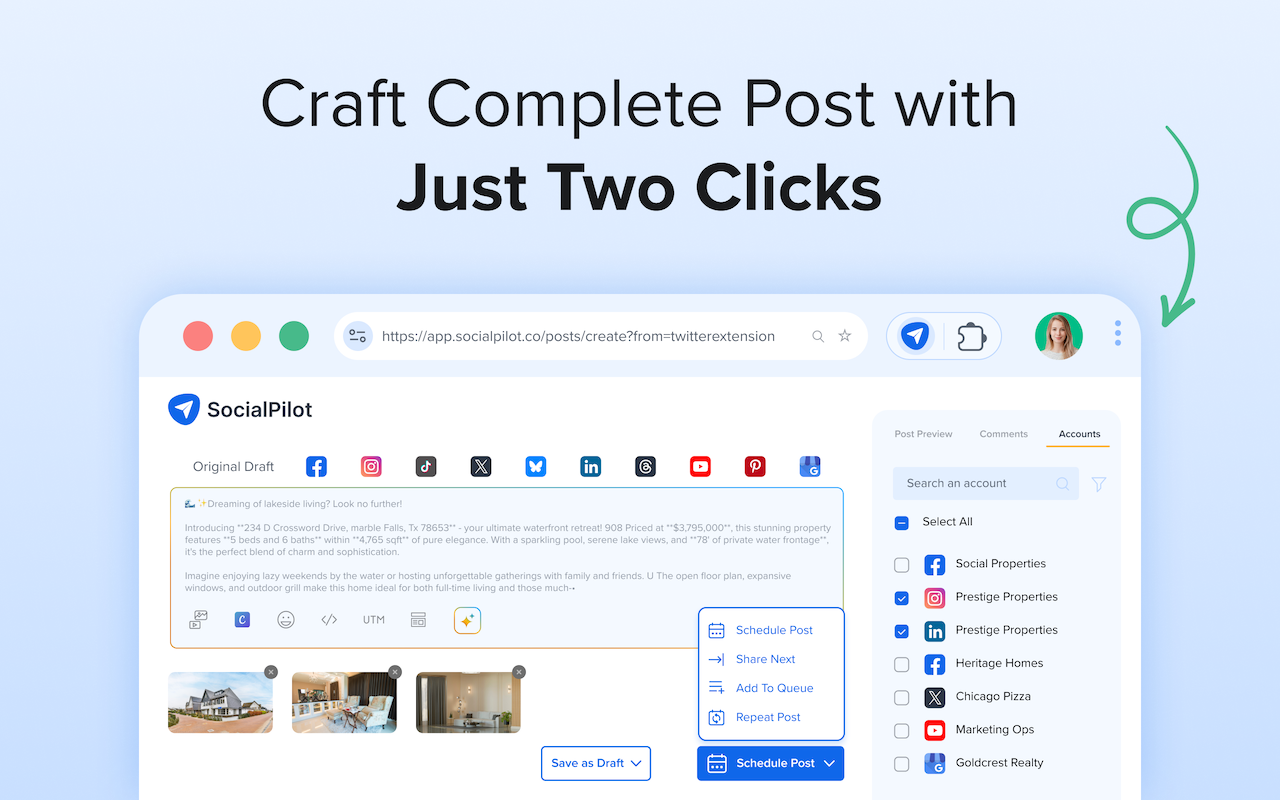 SocialPilot chrome谷歌浏览器插件_扩展第2张截图