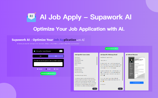 AI求职信工具箱 - Supawork AI chrome谷歌浏览器插件_扩展第1张截图