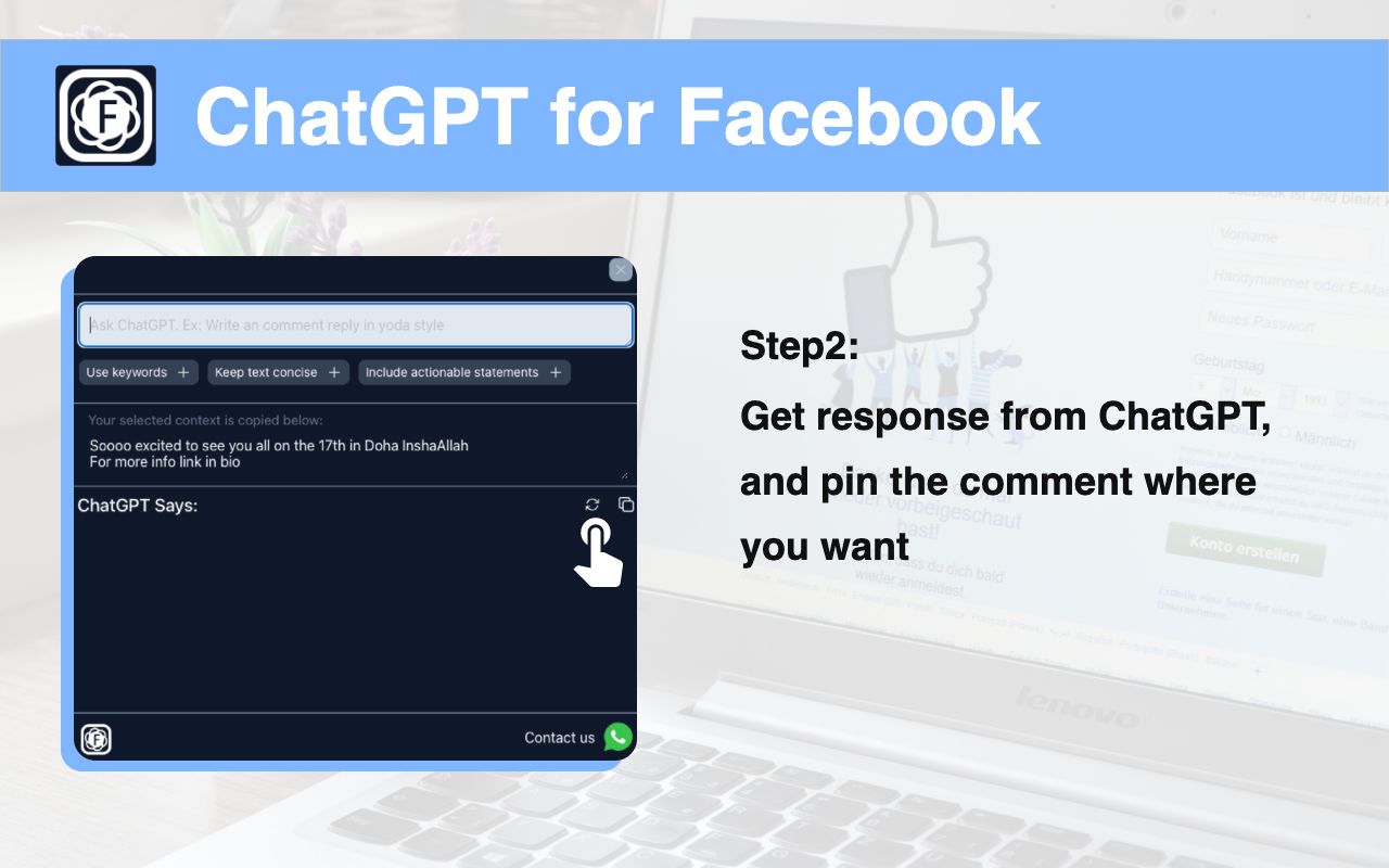 AI Commects & Replies for Facebook chrome谷歌浏览器插件_扩展第1张截图