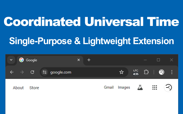 UTC Time chrome谷歌浏览器插件_扩展第1张截图