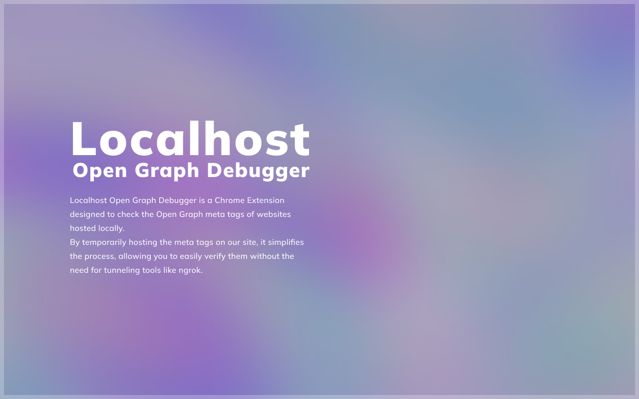 Localhost Open Graph Debugger chrome谷歌浏览器插件_扩展第2张截图