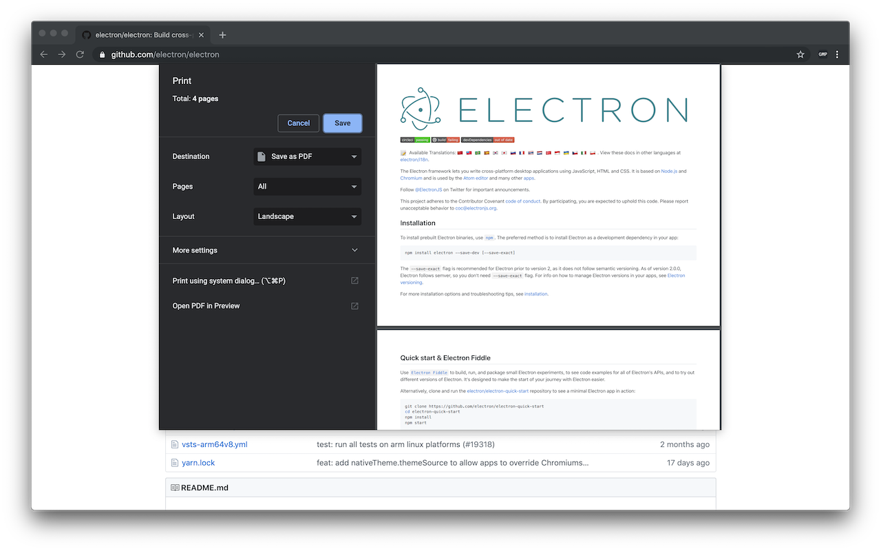 GitHub Markdown Printer chrome谷歌浏览器插件_扩展第1张截图