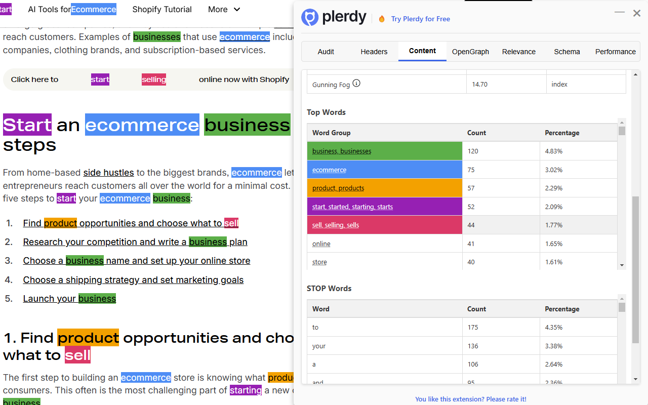 SEO Analyzer chrome谷歌浏览器插件_扩展第1张截图