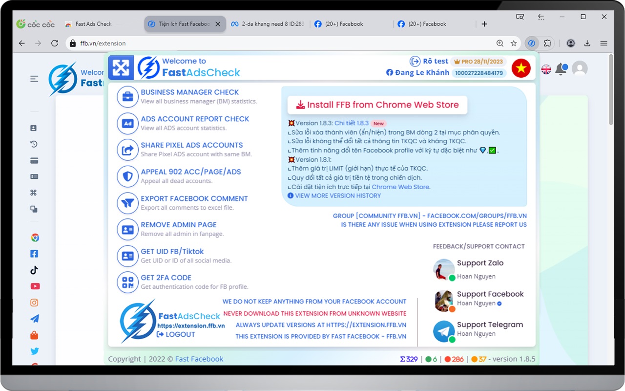 Fast Ads Check by ffb.vn chrome谷歌浏览器插件_扩展第1张截图
