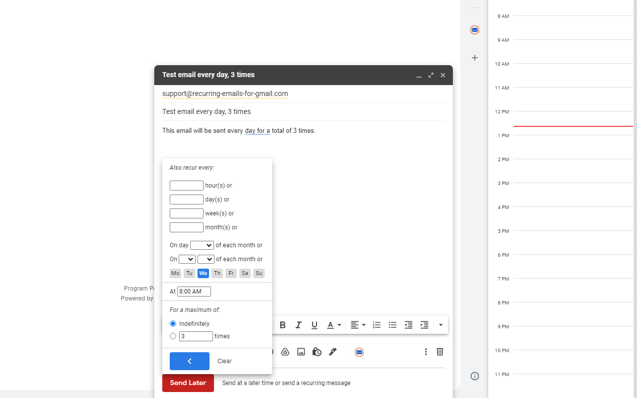 Gmail重复发送邮件 chrome谷歌浏览器插件_扩展第2张截图