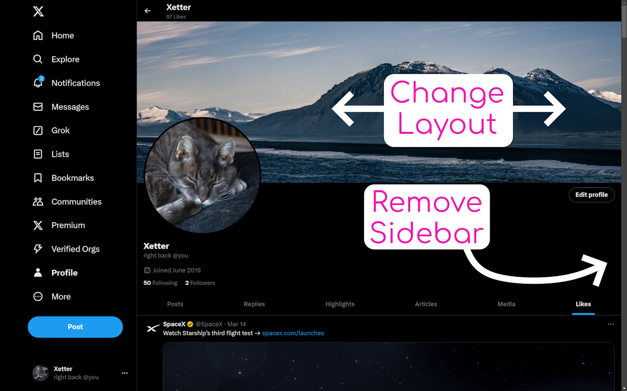 Xetter - Enhance Your X/Twitter Experience chrome谷歌浏览器插件_扩展第1张截图