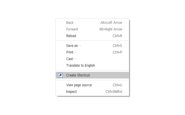 Create Shortcut chrome谷歌浏览器插件_扩展第1张截图