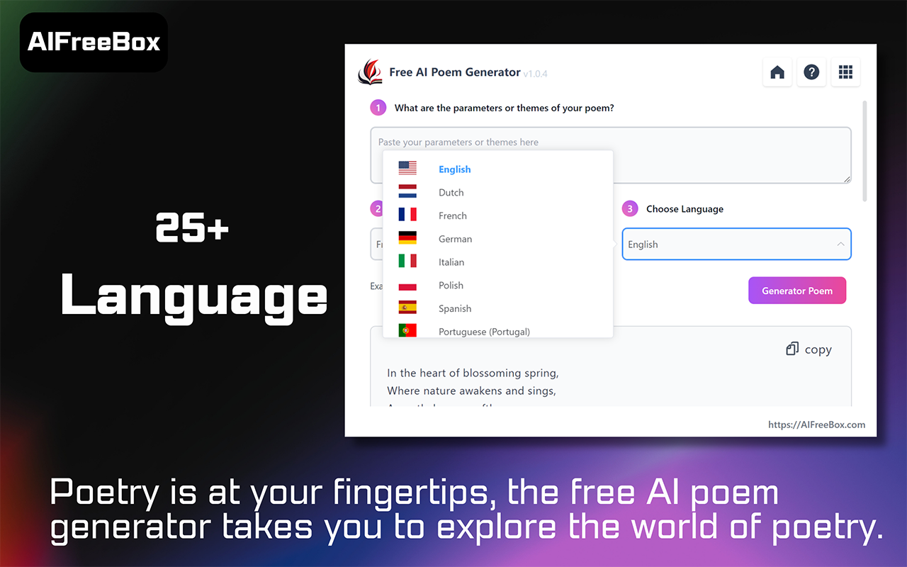 免费AI诗歌生成器: AIFreeBox chrome谷歌浏览器插件_扩展第2张截图