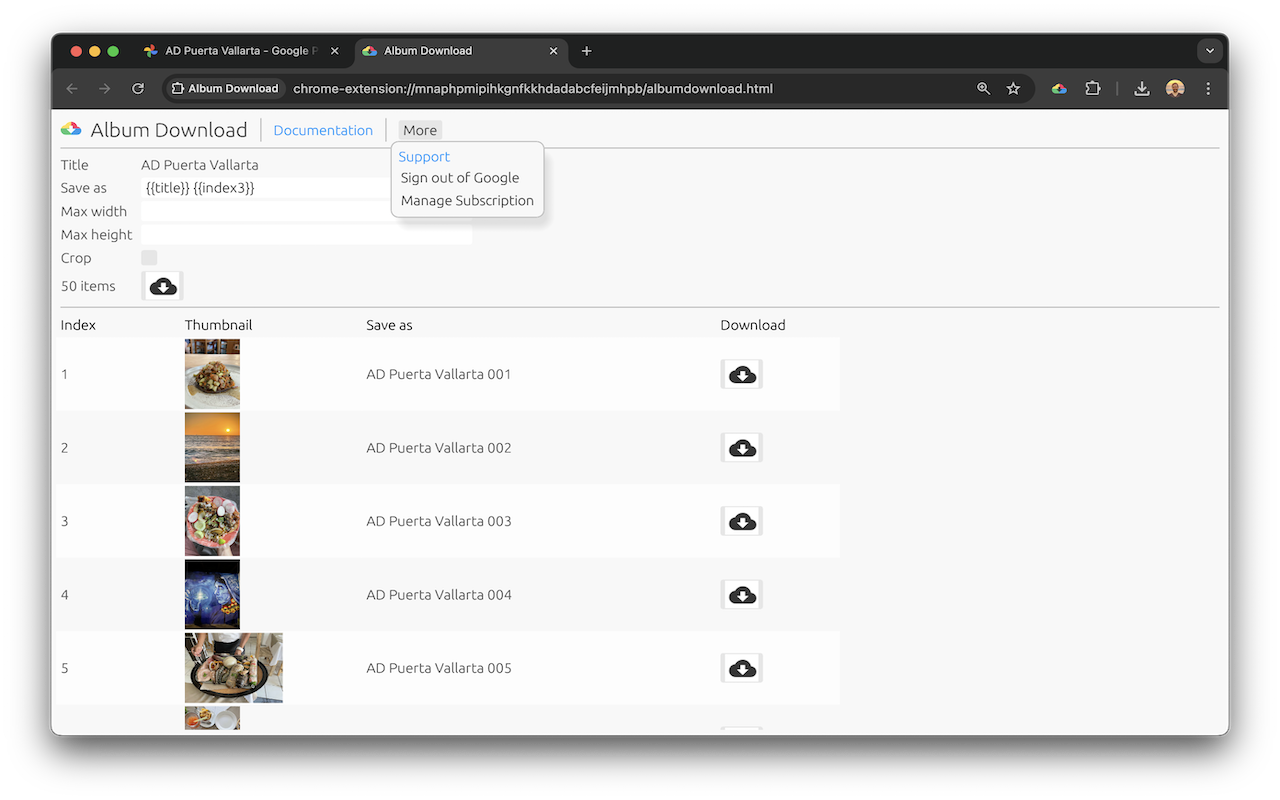 Album Download chrome谷歌浏览器插件_扩展第1张截图
