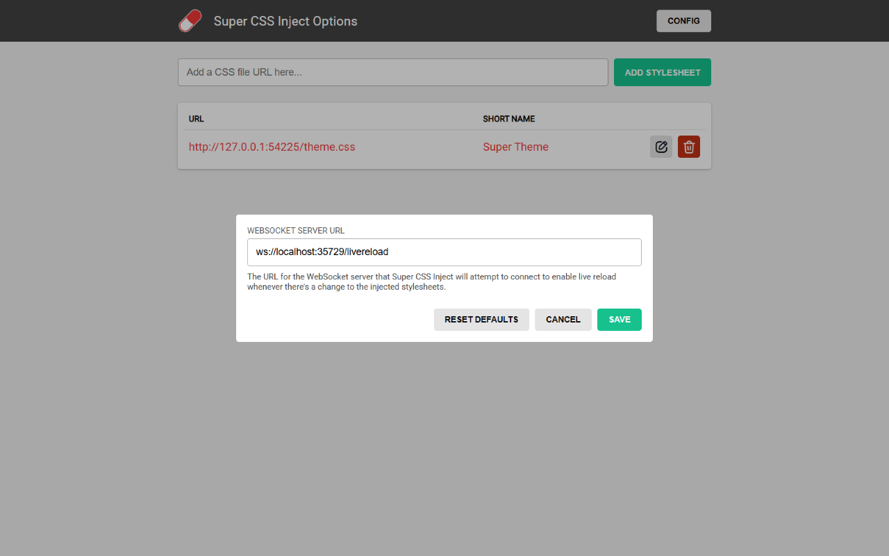 Super CSS Inject chrome谷歌浏览器插件_扩展第1张截图