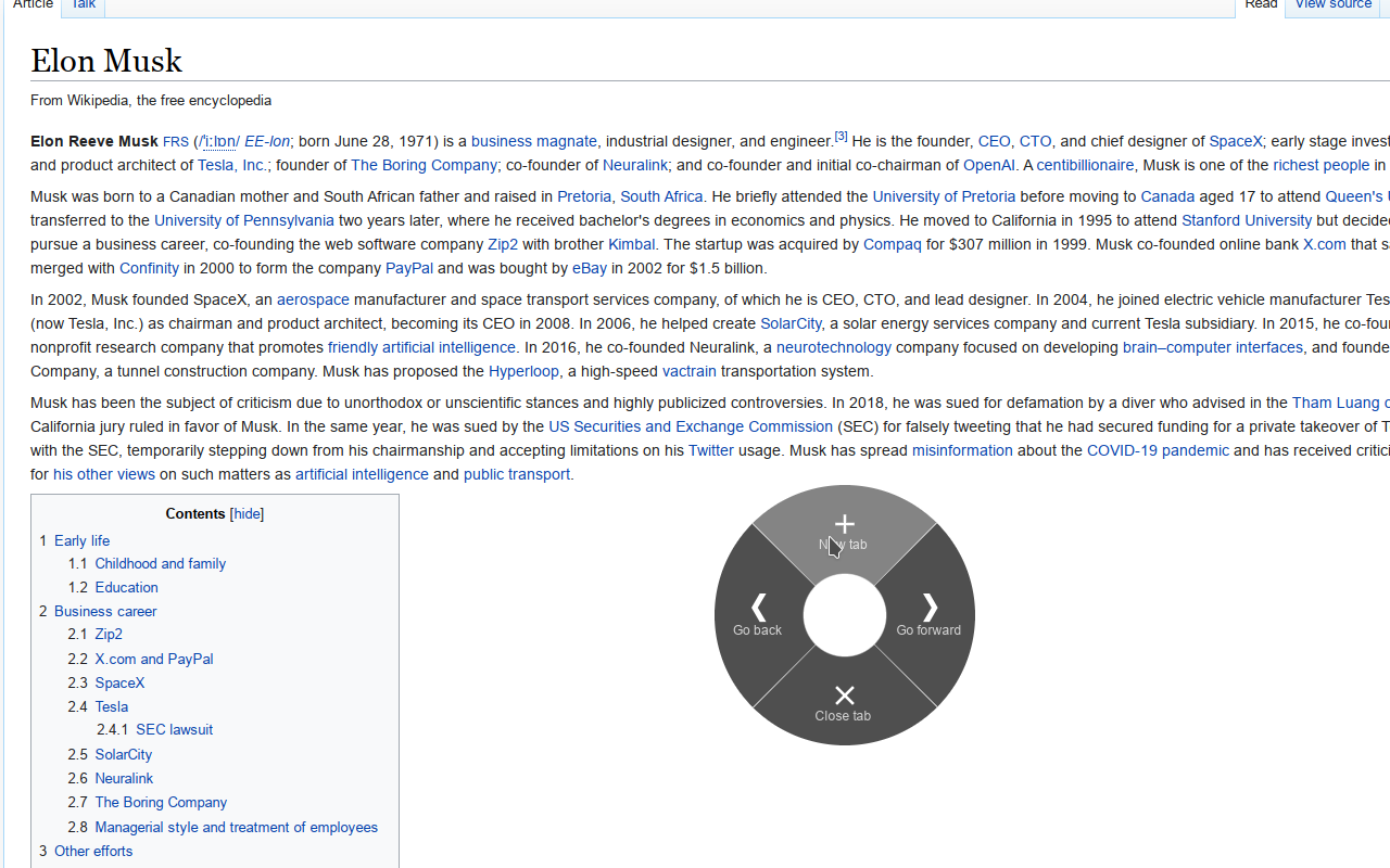 Circle Mouse Gestures (pie menu) chrome谷歌浏览器插件_扩展第4张截图