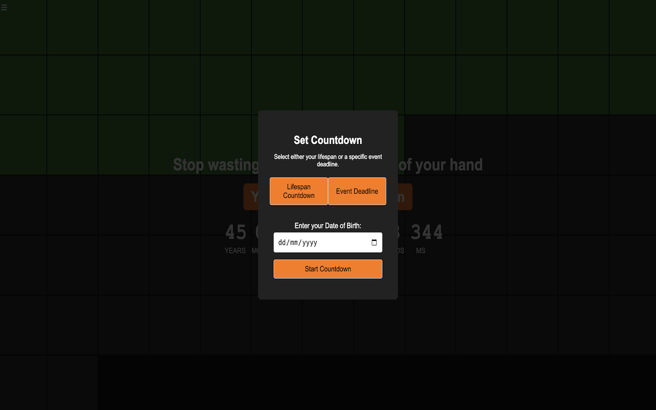 Life Countdown chrome谷歌浏览器插件_扩展第3张截图
