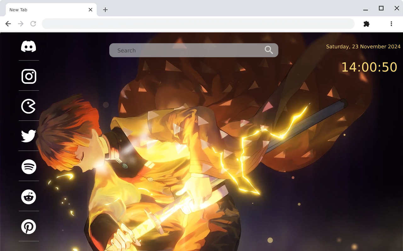 Zenitsu Agatsuma Live Wallpaper Demon Slayer: Kimetsu no Yaiba chrome谷歌浏览器插件_扩展第1张截图