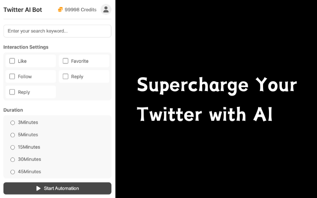 Twitter AI 助手 - 自动点赞、评论与增长 chrome谷歌浏览器插件_扩展第2张截图