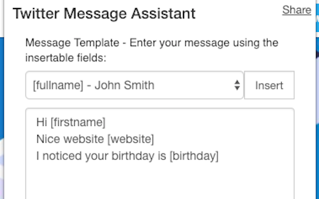 Twitter Message Assistant chrome谷歌浏览器插件_扩展第3张截图