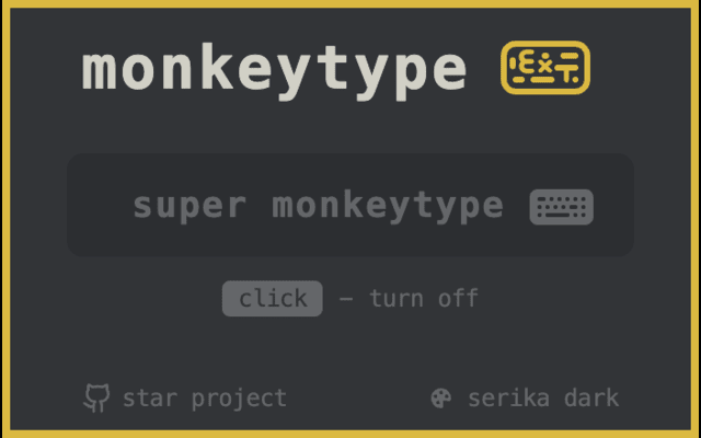 MonkeyType Extension chrome谷歌浏览器插件_扩展第1张截图