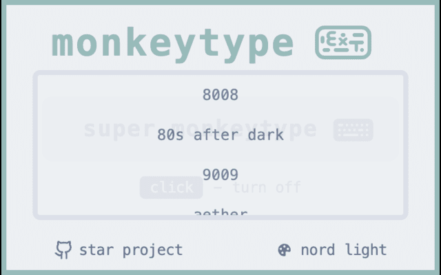 MonkeyType Extension chrome谷歌浏览器插件_扩展第3张截图