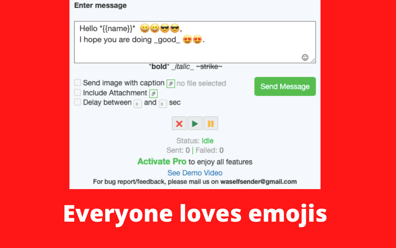 WA Self Sender - Free Messages Sender chrome谷歌浏览器插件_扩展第2张截图