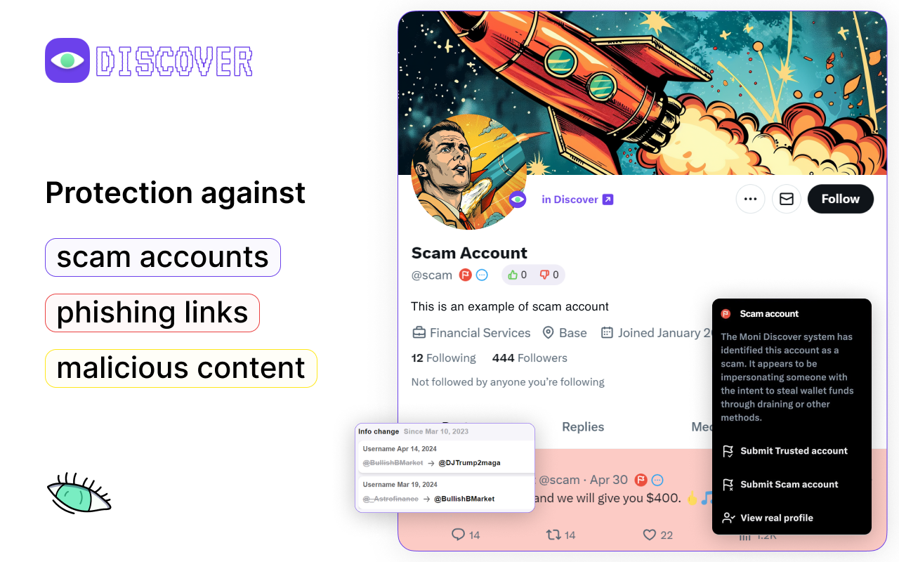 Moni Discover - Twitter Checker chrome谷歌浏览器插件_扩展第3张截图