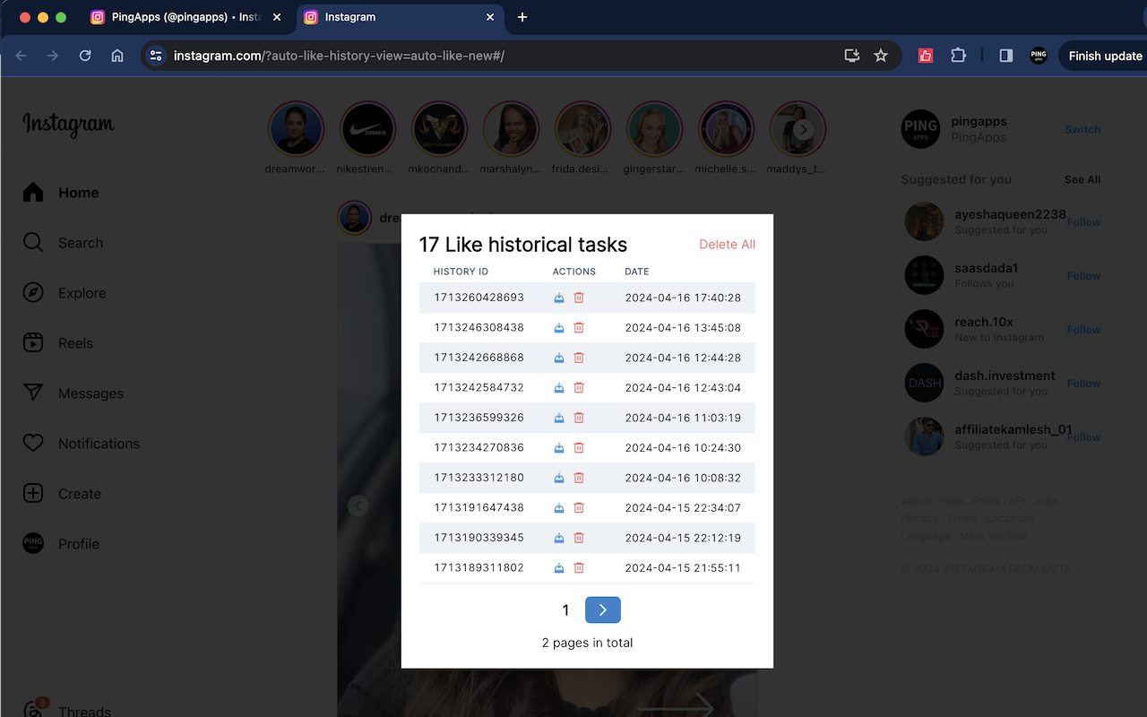 IG Auto Like chrome谷歌浏览器插件_扩展第3张截图