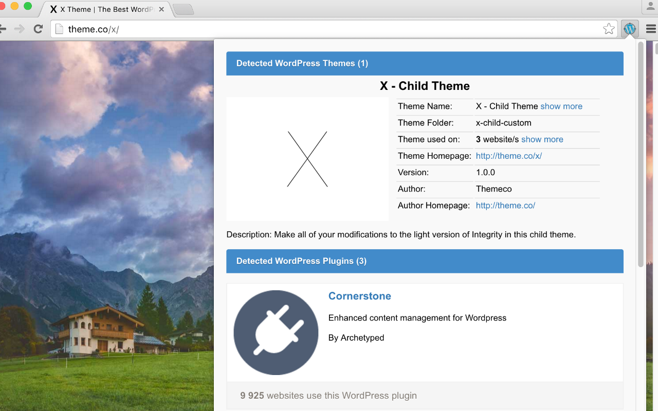 WordPress Theme Detector and Plugin Detector chrome谷歌浏览器插件_扩展第3张截图