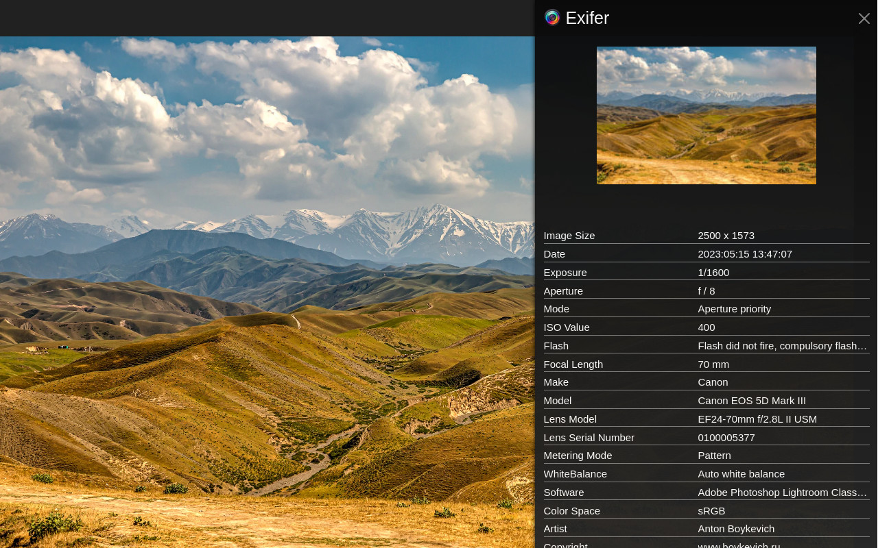 Exifer chrome谷歌浏览器插件_扩展第4张截图