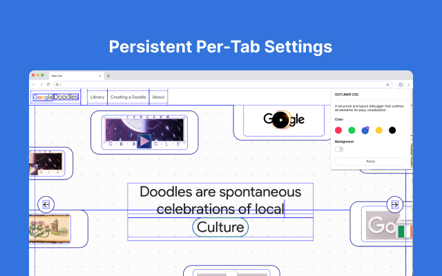 Outliner CSS chrome谷歌浏览器插件_扩展第1张截图