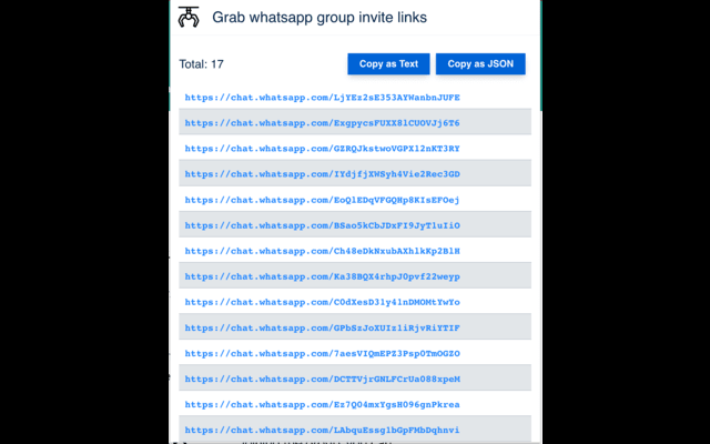 Grab WhatsApp groups links chrome谷歌浏览器插件_扩展第1张截图