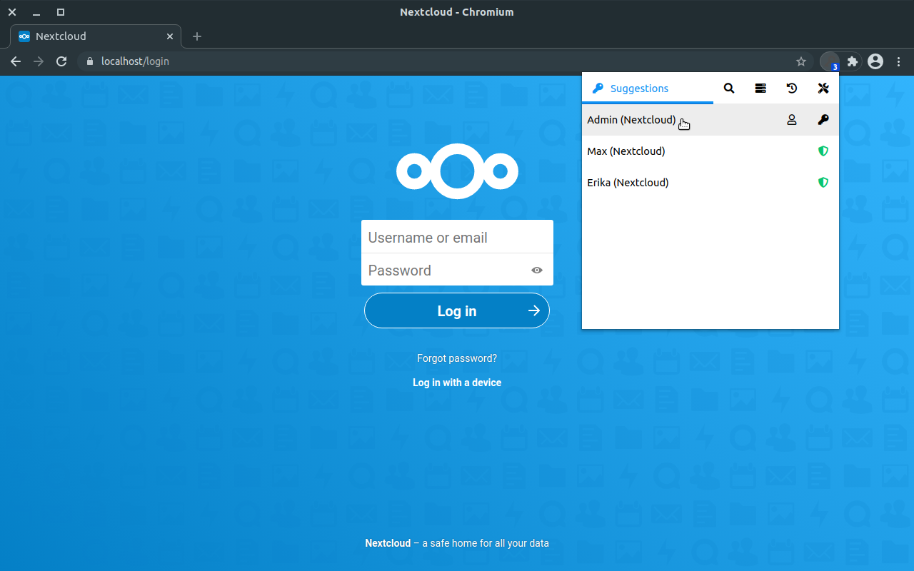 Nextcloud 密码的浏览器扩展 chrome谷歌浏览器插件_扩展第3张截图
