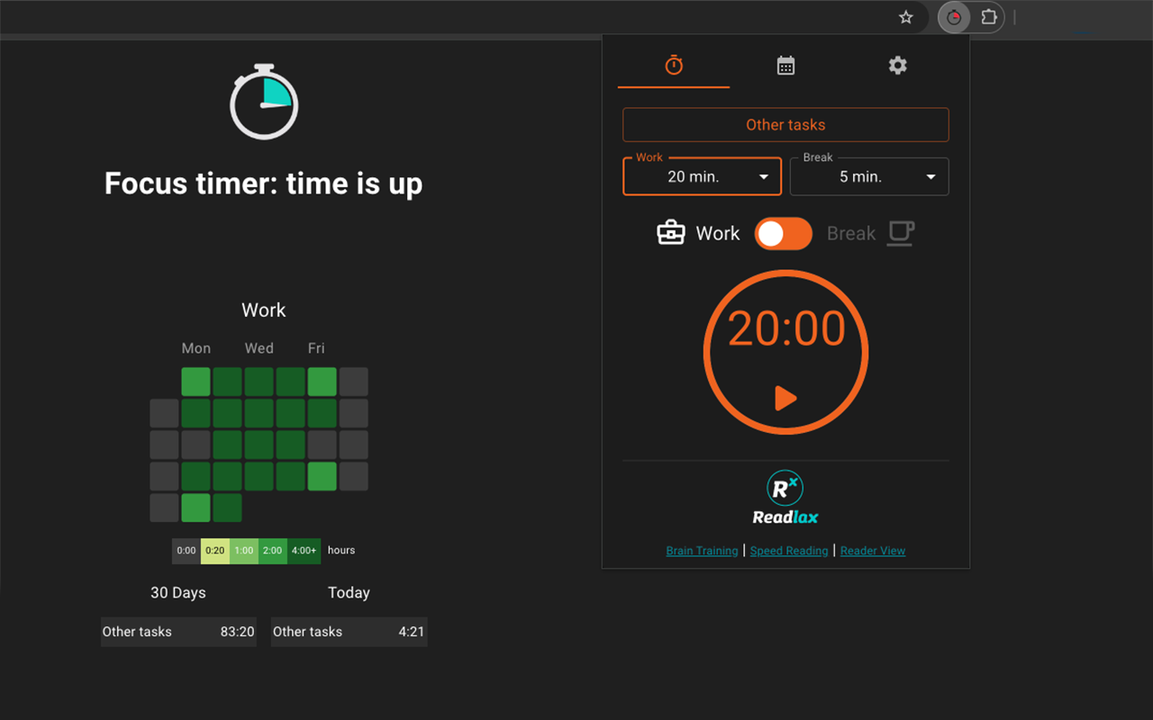 Focus Timer chrome谷歌浏览器插件_扩展第2张截图