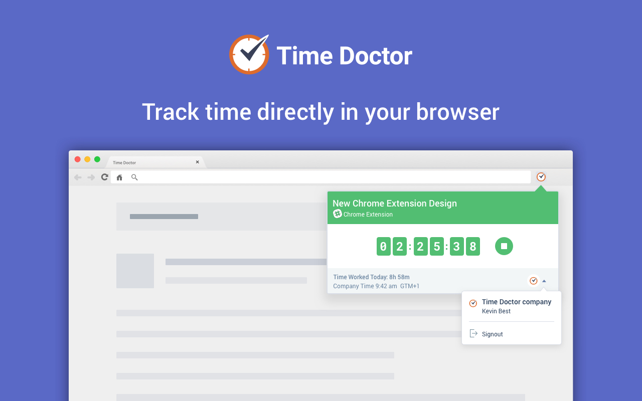 Time Doctor Classic Chrome Extension chrome谷歌浏览器插件_扩展第1张截图