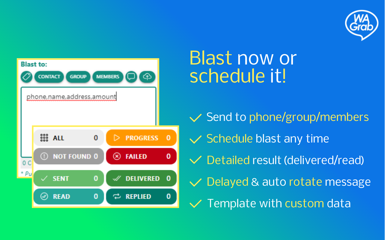 WAGrab - WhatsApp Marketing Selling Tools chrome谷歌浏览器插件_扩展第5张截图