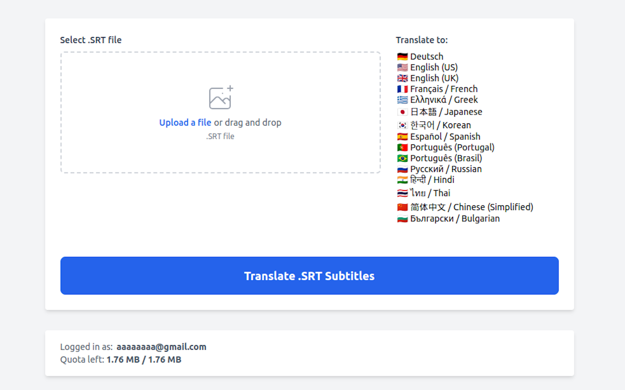 SRT/VTT/ASS Subtitle Translator powered by ChatGPT chrome谷歌浏览器插件_扩展第2张截图