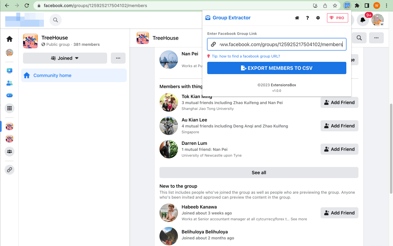 群组成员提取器 chrome谷歌浏览器插件_扩展第1张截图