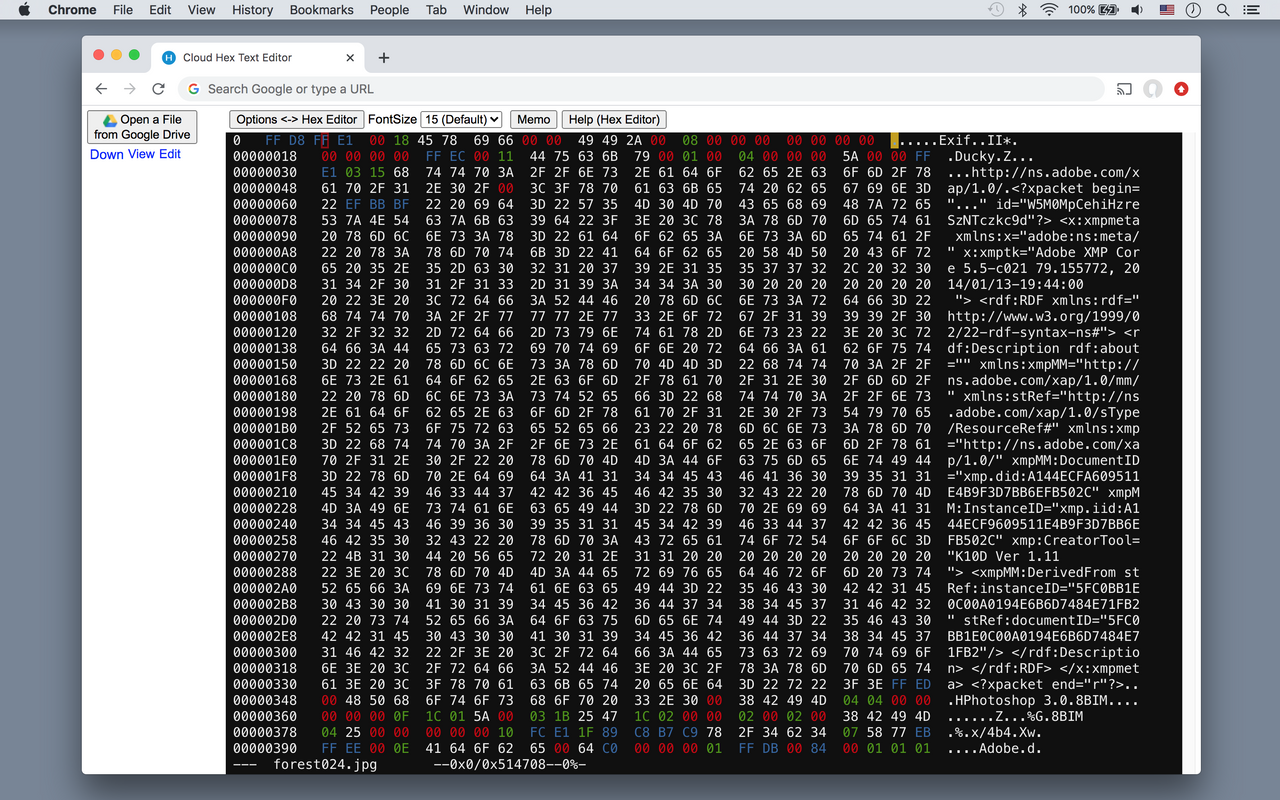 Cloud Hex Text Editor chrome谷歌浏览器插件_扩展第1张截图