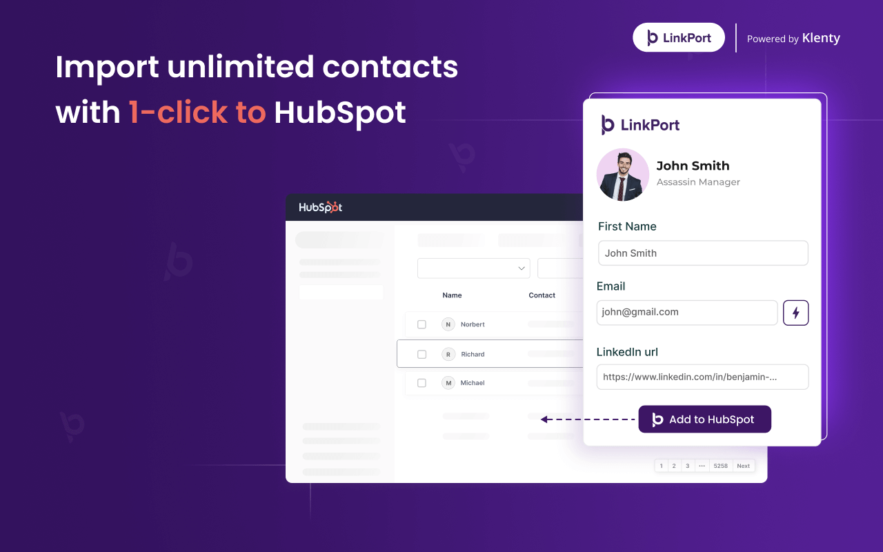 Linkport: LinkedIn Prospecting for Hubspot chrome谷歌浏览器插件_扩展第4张截图