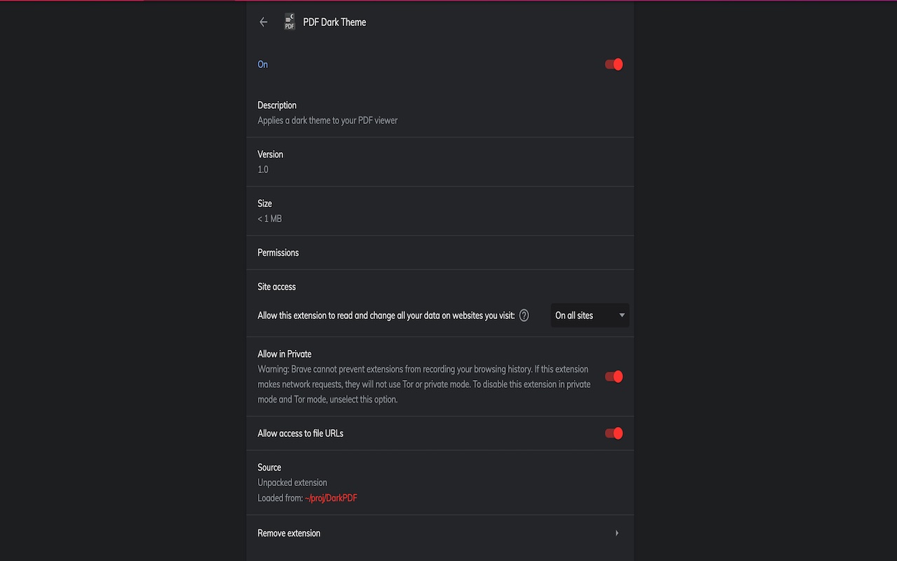 PDF Dark Theme chrome谷歌浏览器插件_扩展第2张截图