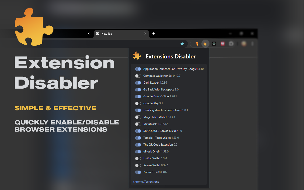 Chrome Extensions Disabler chrome谷歌浏览器插件_扩展第1张截图