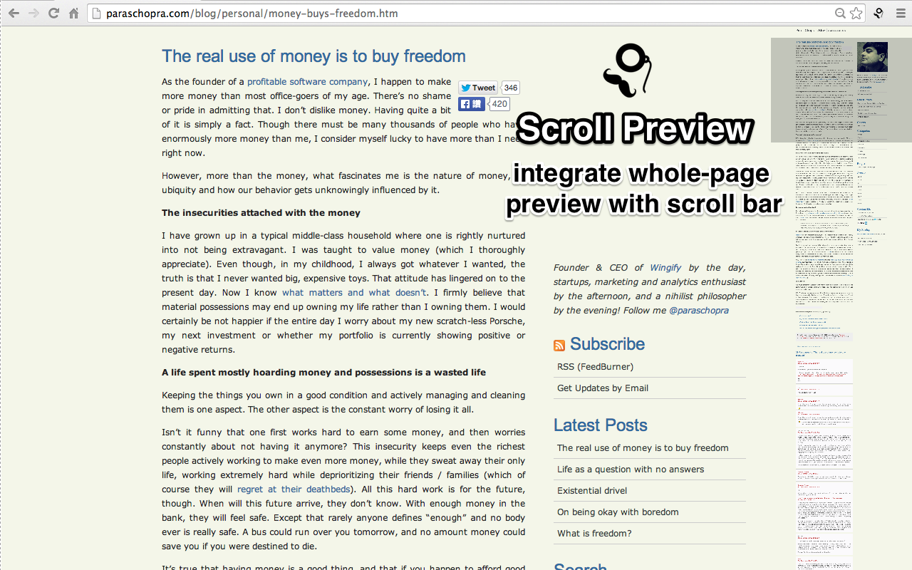 Scroll Preview chrome谷歌浏览器插件_扩展第1张截图