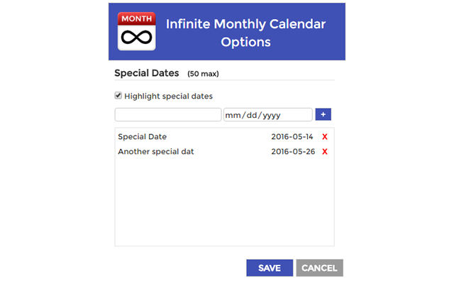 Infinite Monthly Calendar chrome谷歌浏览器插件_扩展第2张截图
